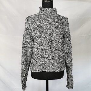 Rebecca Minkoff Black & White Marled Knit Sweater